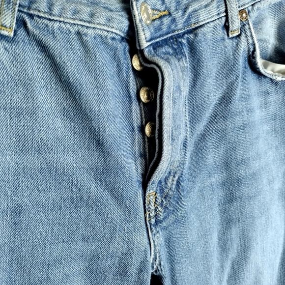 Free People We The Free Maggie Distressed Straight Leg Crop Jeans Sz 28 - Picture 5 of 11